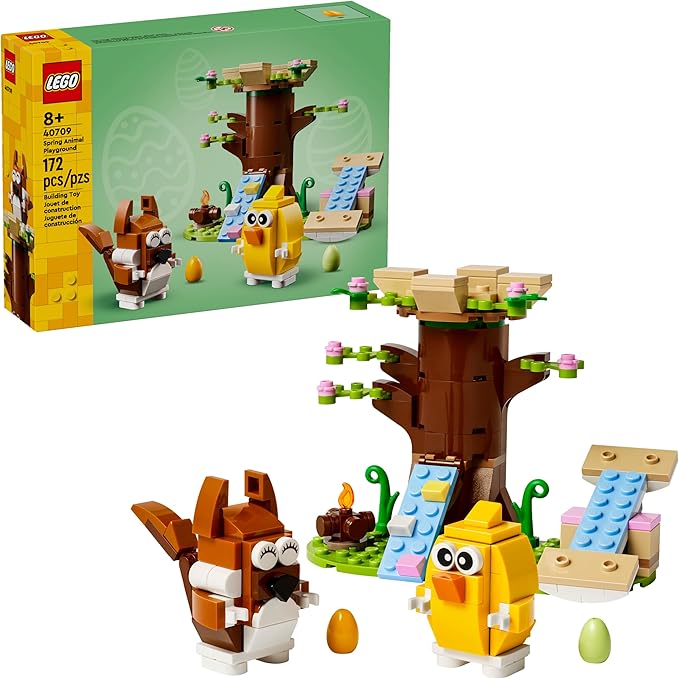 LEGO Spring Animal Playground Building Toy - Pretend Play Set with Squirrel and Bird Figure for Boys and Girls, Ages 8+ - Gift Idea for Easter and Kids' Birthdays - 40709