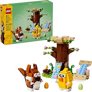 LEGO Spring Animal Playground Building Toy (40709) – Squirrel & Bird Pretend Play Set for Ages 8+