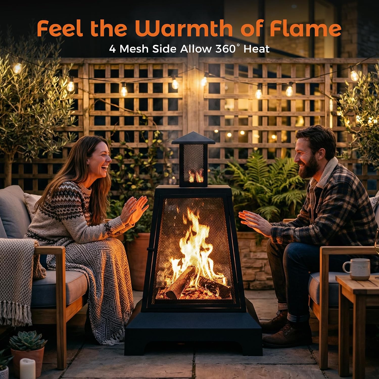 BALI OUTDOORS 28 inch Fire Pit Outdoor, Outdoor Wood Burning Fire Pit Large, Firepits for Outside Patio, Garden, Backyard