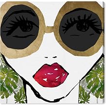 Wynwood Studio Fashion and Glam Wandbild auf Leinwand#34;Ready for The Jungle Heimdekoration 508 x 508 cm goldfarben / gr n