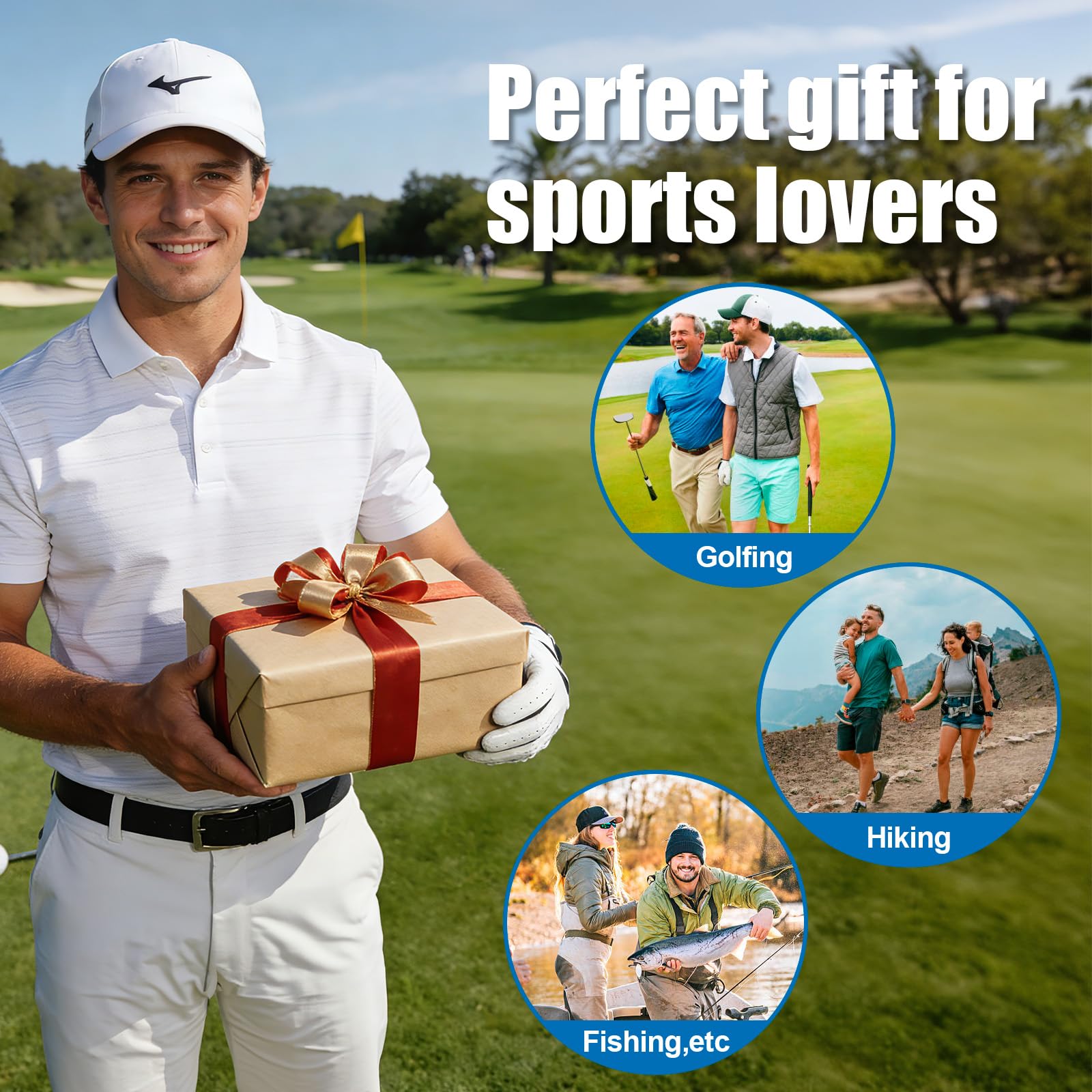 Manga enfriadora de cerveza 7 puede manga de cerveza, manga de enfriador de golf aislado bolsa de almacenamiento de bebidas, regalos divertidos de golf para hombres, accesorios de cerveza