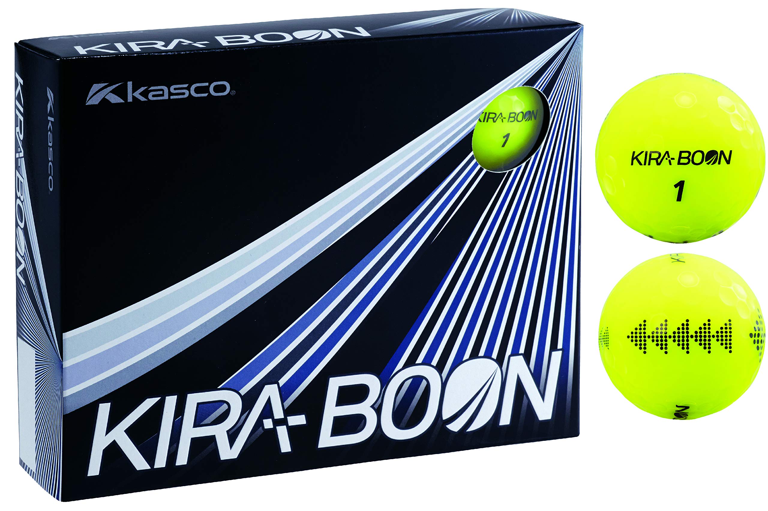 ????(Kasco) Casco KIRABOON Golf Balls, Triangle Target Marks, 1 Dozen, Set of 12, Yellow