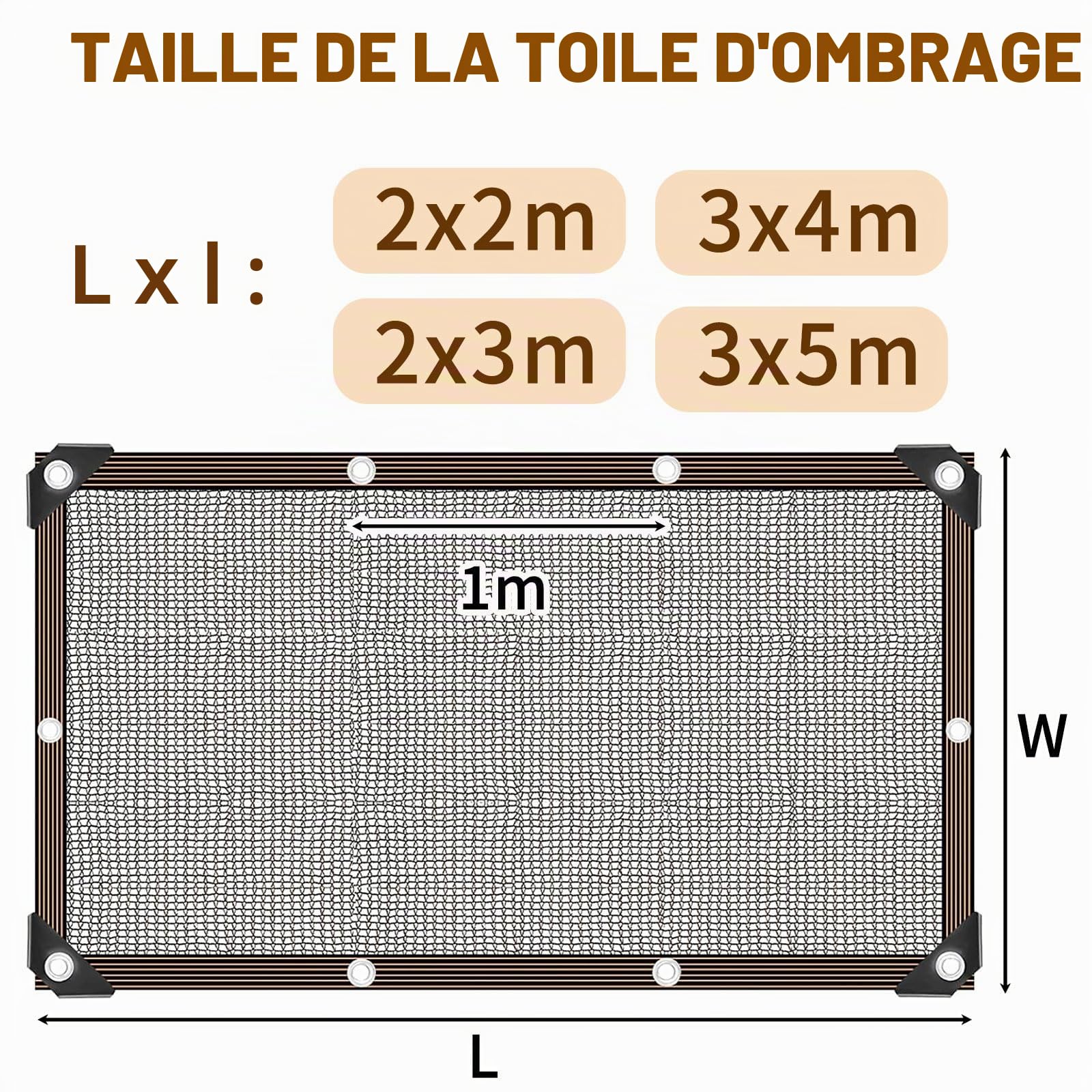 Oncpcare Couverture de cage à lapin 2x3M pour extérieur, bâche en maille de protection solaire UV 90% pour cage d'animaux de compagnie, couverture de poulailler pour lapin, poule, canard, chat, chien