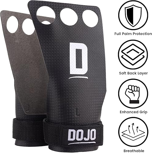 Miniatura 2 de Dojo Puños de gimnasia de carbono para entrenamiento cruzado, levantamiento de pesas y entrenamiento, guantes de entrenamiento de gimnasio,