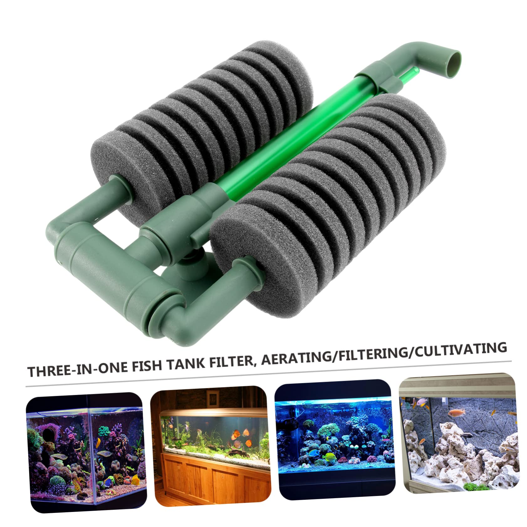 BESPORTBLE 3stücke Aquarium Filter Praktischer Schwammfilter Für Fischtanks Biochemischer Wasserfilter Mit Großem Luftvolumen Teleskopisch Niedriggeräuschbetrieb Funktion Für Optimale