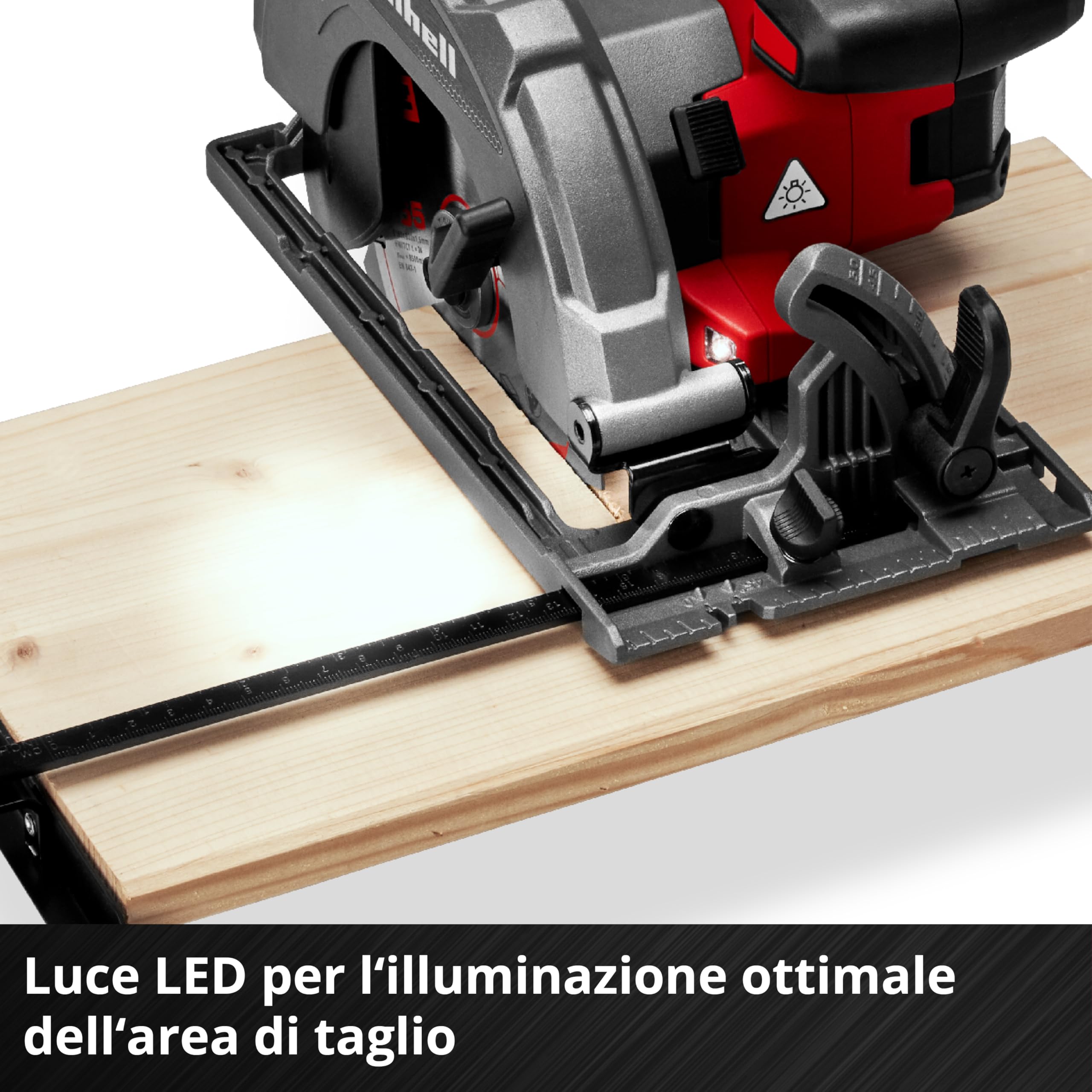 Einhell Professional Sega circolare TE-CS 18/165-2 Li - Solo Power X-Change (18 V, Ø 165 mm, lama, profondità di taglio 57 mm, installazione senza attrezzi, batteria esclusa)