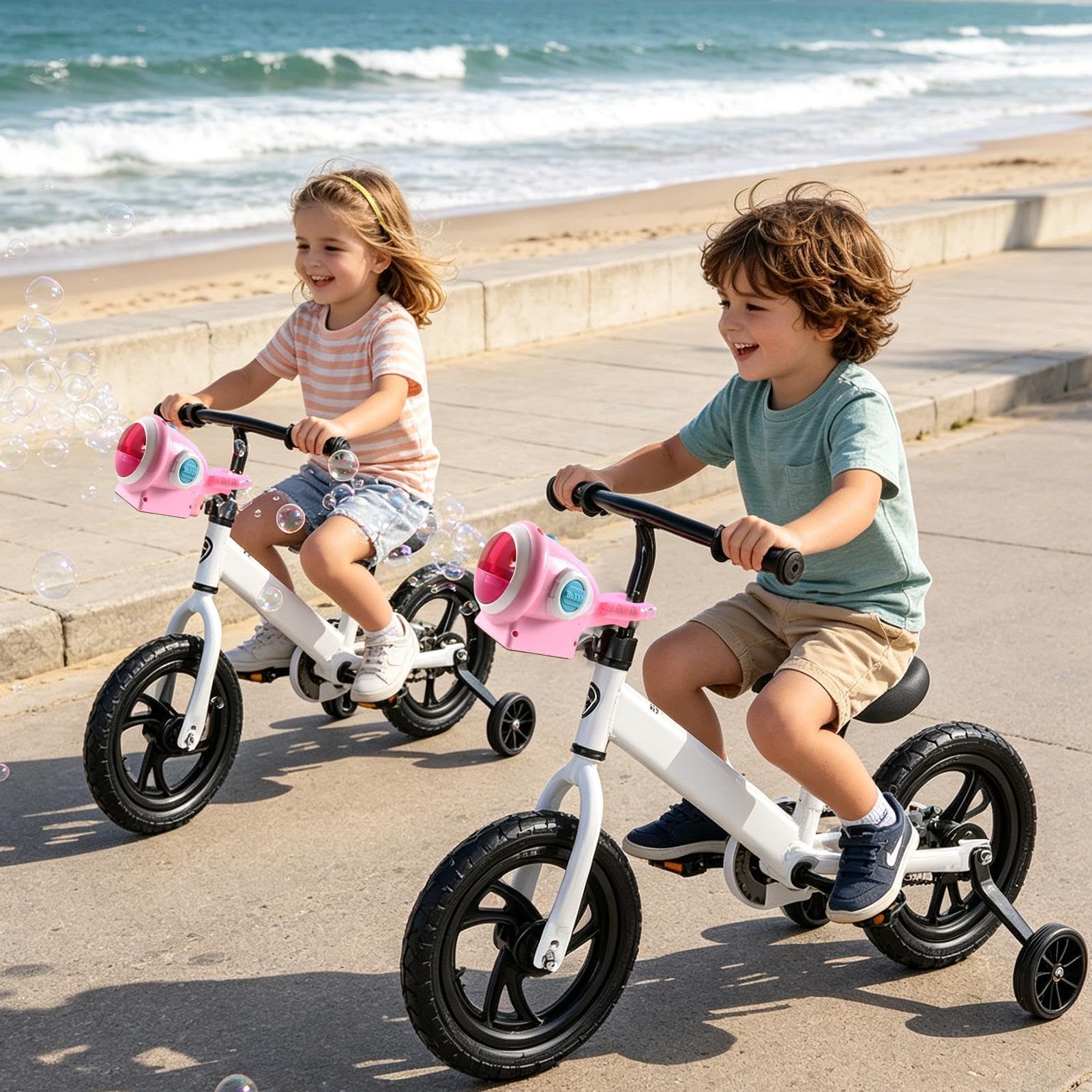 Macchina automatica per bolle di sapone, supporto per bicicletta con alta | Macchina per bolle di sapone per bicicletta, giochi all'aperto, giocattolo per ragazze