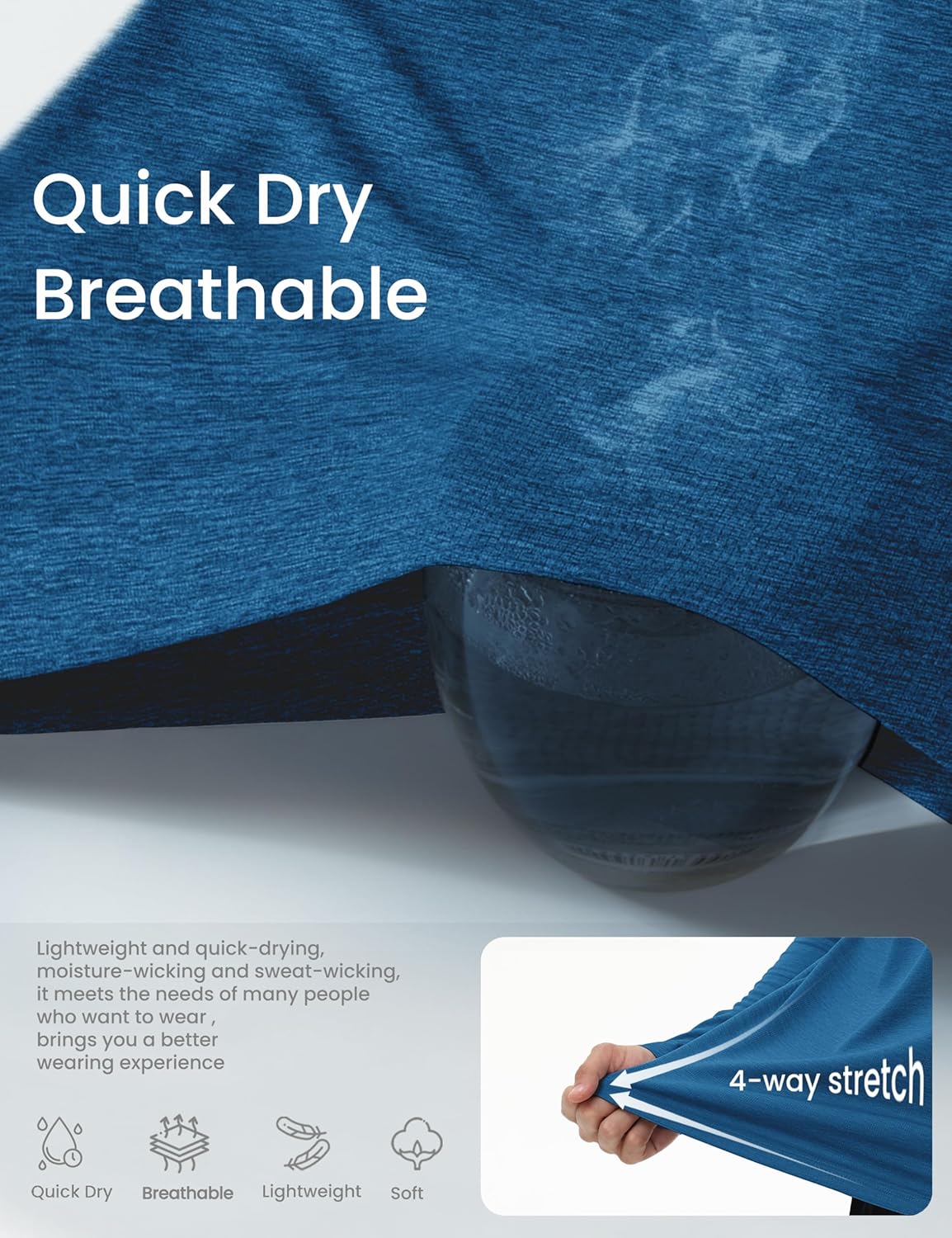 MAGCOMSEN Men's Long Sleeve Shirts Quarter Zip Pullover Athletic Lightweight Sun Shirt Dry Fit for Running Golf Workout - Image 5