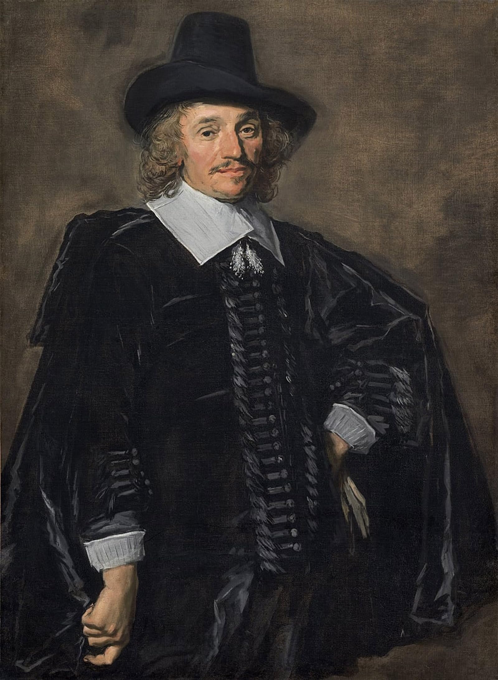 ARTXLXXBN Famous Prints Artwork Pictures Poster Painting Art Portrait of a Man by Frans Hals Artwork Landscape Pictures for Home Decor 60x90cm