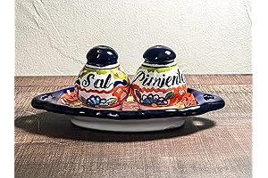 Talavera Clay Salt and Pepper Shaker Bowl