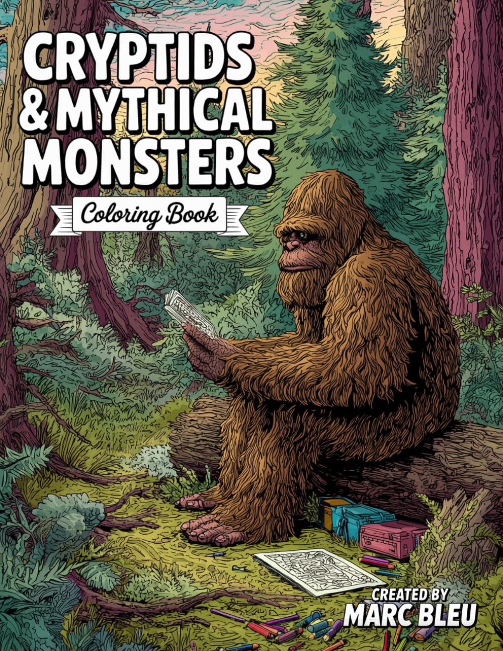 Cryptid & Mythical Monsters: Coloring Book