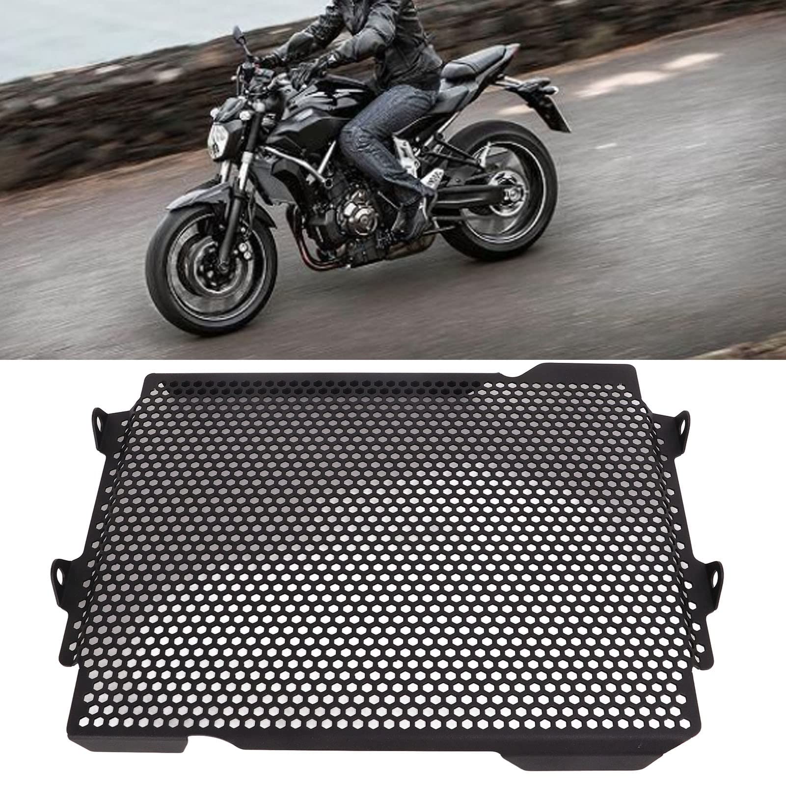 Aramox Griglia Radiatore per MT07 700, Coperchio di Protezione in Acciaio Inossidabile per Moto, Stainless Steel Radiator Grille Cover for MT07 700