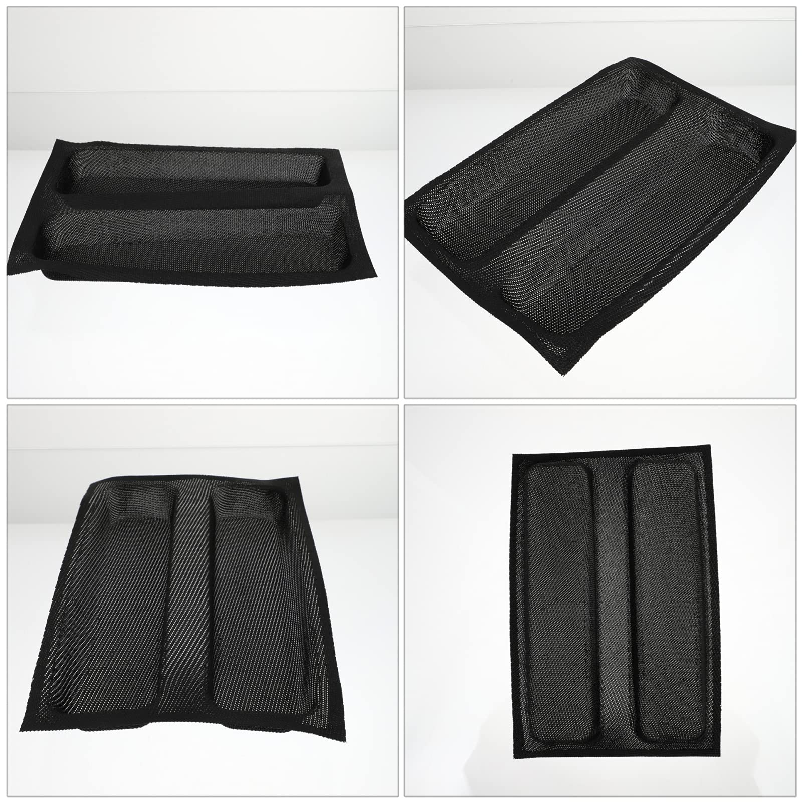BESTonZON 3pièces Moule à Silicone Respirant Antiadhésif Pour Cuisson De Et Desserts Couleur Noire Pour Cuisine Professionnels
