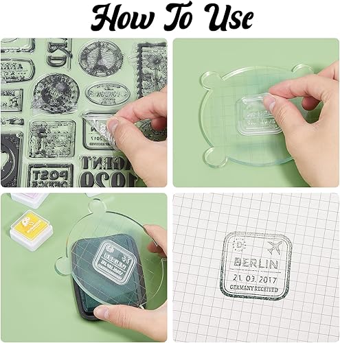Vista 30 de GLOBLELAND Sellos transparentes de silicona para hacer tarjetas, álbumes de recortes, 11.7 x 8.27 pulgadas