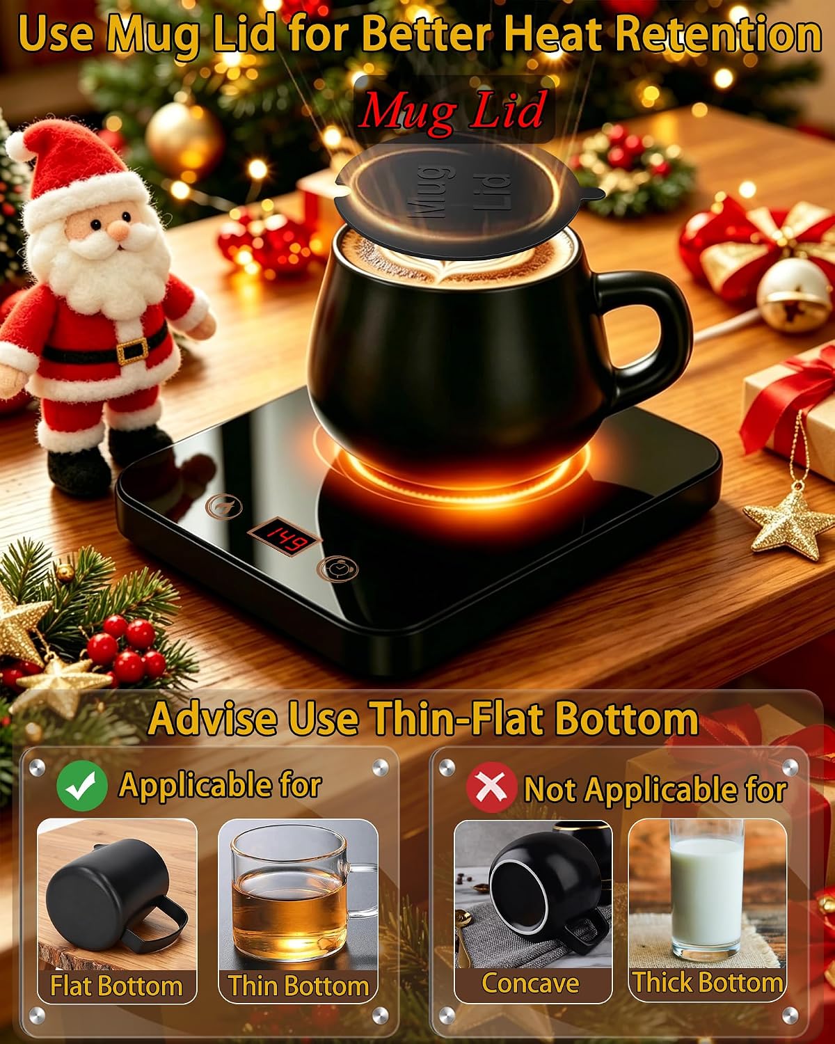 Coffee Mug Warmer for Desk with Auto Shutoff, Coffee Cup Warmer for Desk