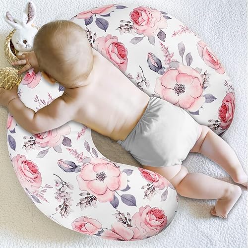 Miniatura 7 de Funda de almohada de lactancia para niñas, funda de almohada de lactancia materna floral para bebé, se adapta perfectamente a la funda de almohada