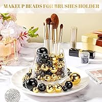 Vista 6 de Hicarer 120 piezas de perlas para relleno de jarrón, jarrón de perlas para centros de mesa, soporte para cepillos, cuentas sintéticas redondas