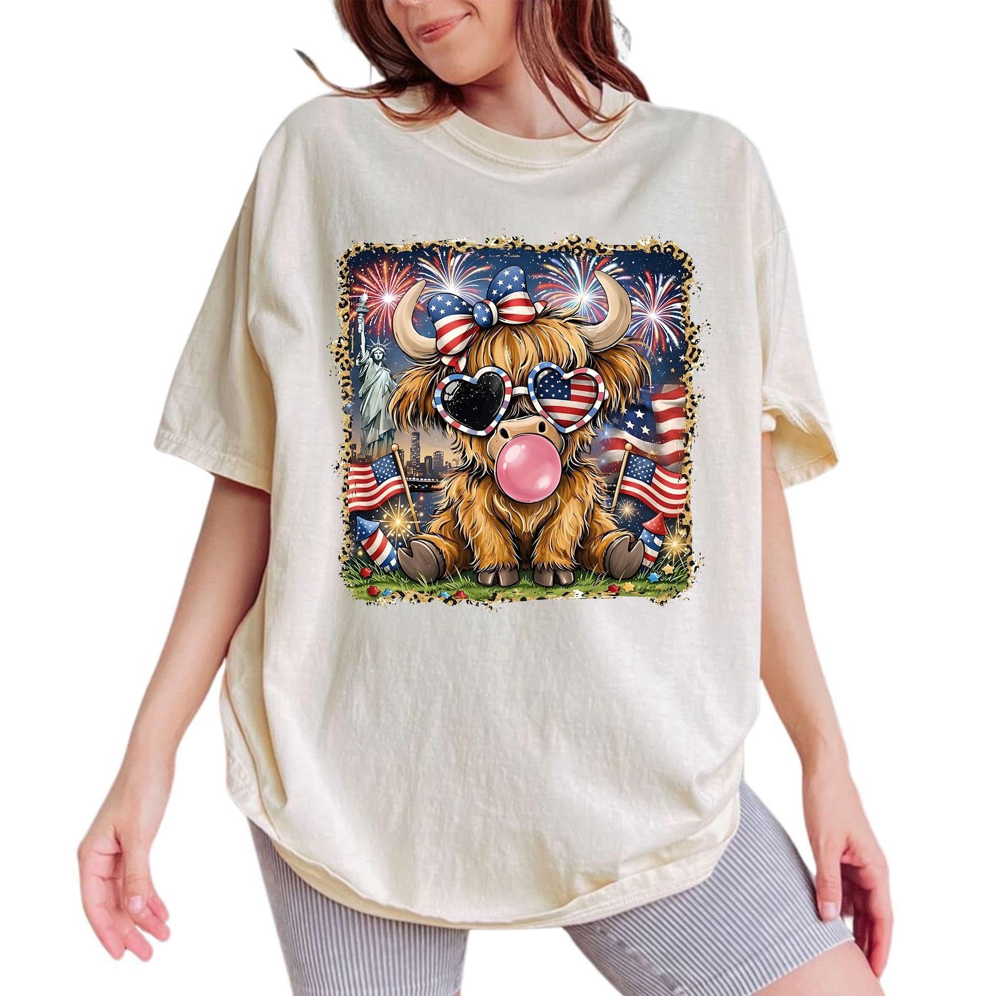 Patriotic Highland Cow Shirt – Com &hellip;