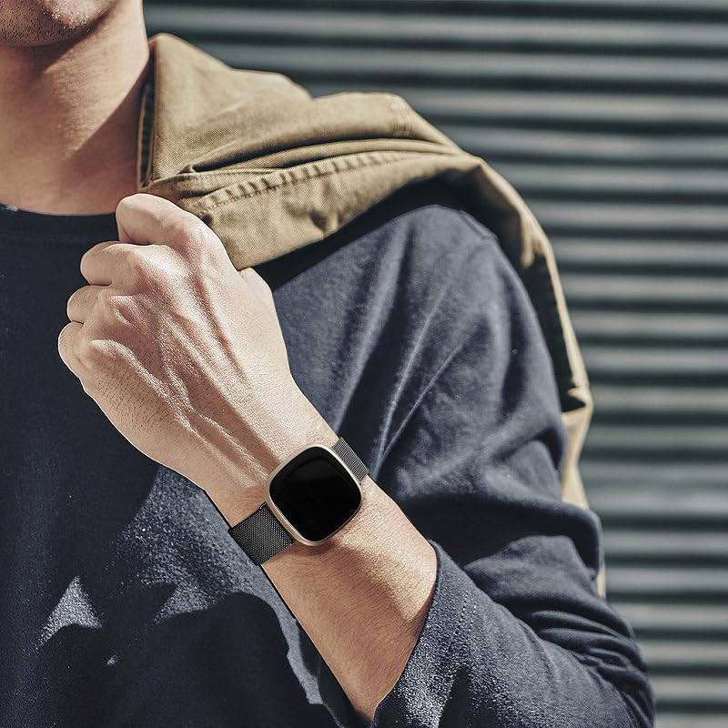 Faliogo Rozsdamentes Acél Szíj Fitbit Versa 3/4/Sense/Sense 2 Órához - Mágneses Záródás, Állítható Méret, Többféle Színben, Férfiaknak és Nő