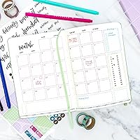 Vista 7 de PAPERAGE Dotted Journal Notebook, (Navy), 160 Pages, Medium 5.6 in x 8 in - 100 GSM Thick Paper – Hardcover Journaling Notebook for Work, School &