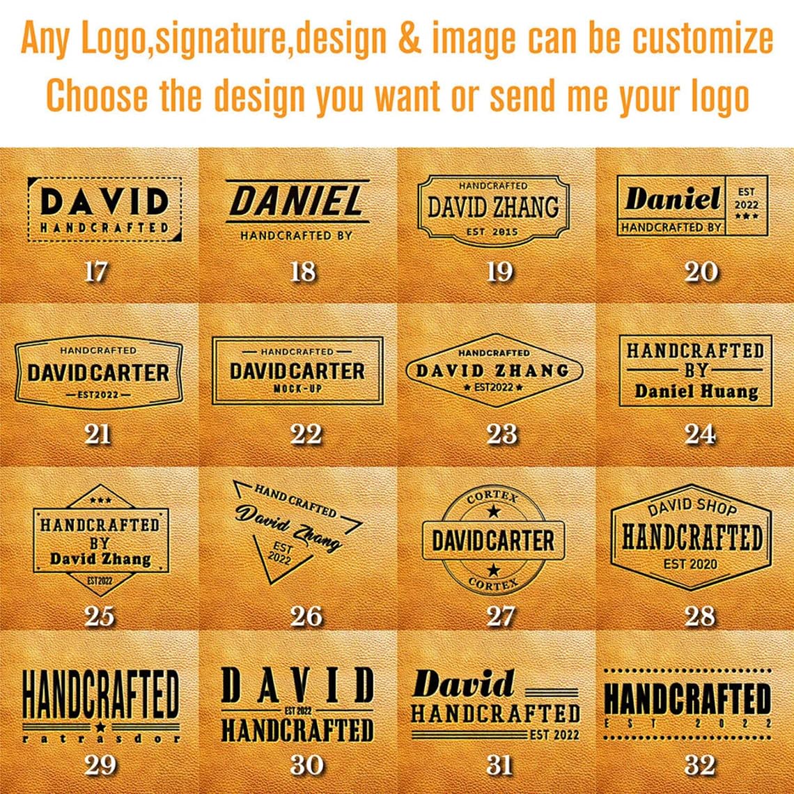 Timbro personalizzato per pelle, timbro personalizzato per logo in pelle con goffratura a caldo, timbri per matrimoni, regalo per papà