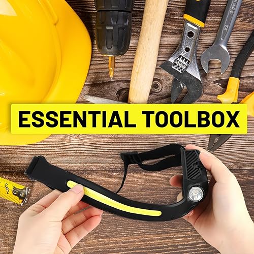 Miniatura 4 de Linterna frontal 1PCS, lámpara frontal de haz ancho de 230°, linterna frontal LED recargable con sensor de movimiento, linterna frontal de 5 modos