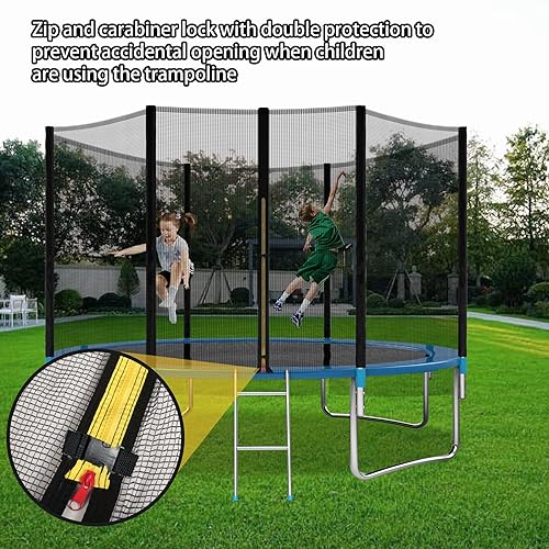 Miniatura 6 de Red de repuesto para cama elástica de 15 pies, 6 postes, red de seguridad de repuesto para cama elástica con alta resistencia al desgarro y