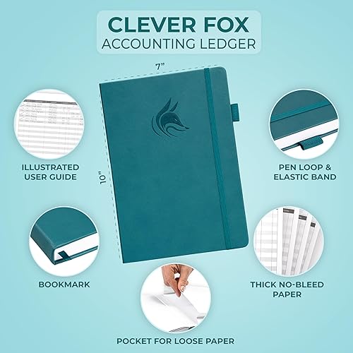 Miniatura 2 de Clever Fox Libro de contabilidad - Libro de contabilidad para pequeñas empresas y uso personal - Libro de cuentas columnar para rastrear dinero,
