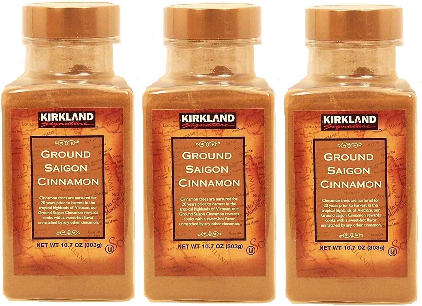 Kirkland Signature Ground Saigon Cinnamon 303g (3 Pack) Amazon.co.uk Grocery
