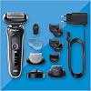Braun Series 5 Electric Shaver With Beard Trimmer, Body Groomer & Charging Stand, Wet & Dry, 100% Waterproof, UK 2 Pin Plug, 50-W4650cs, White Razor
