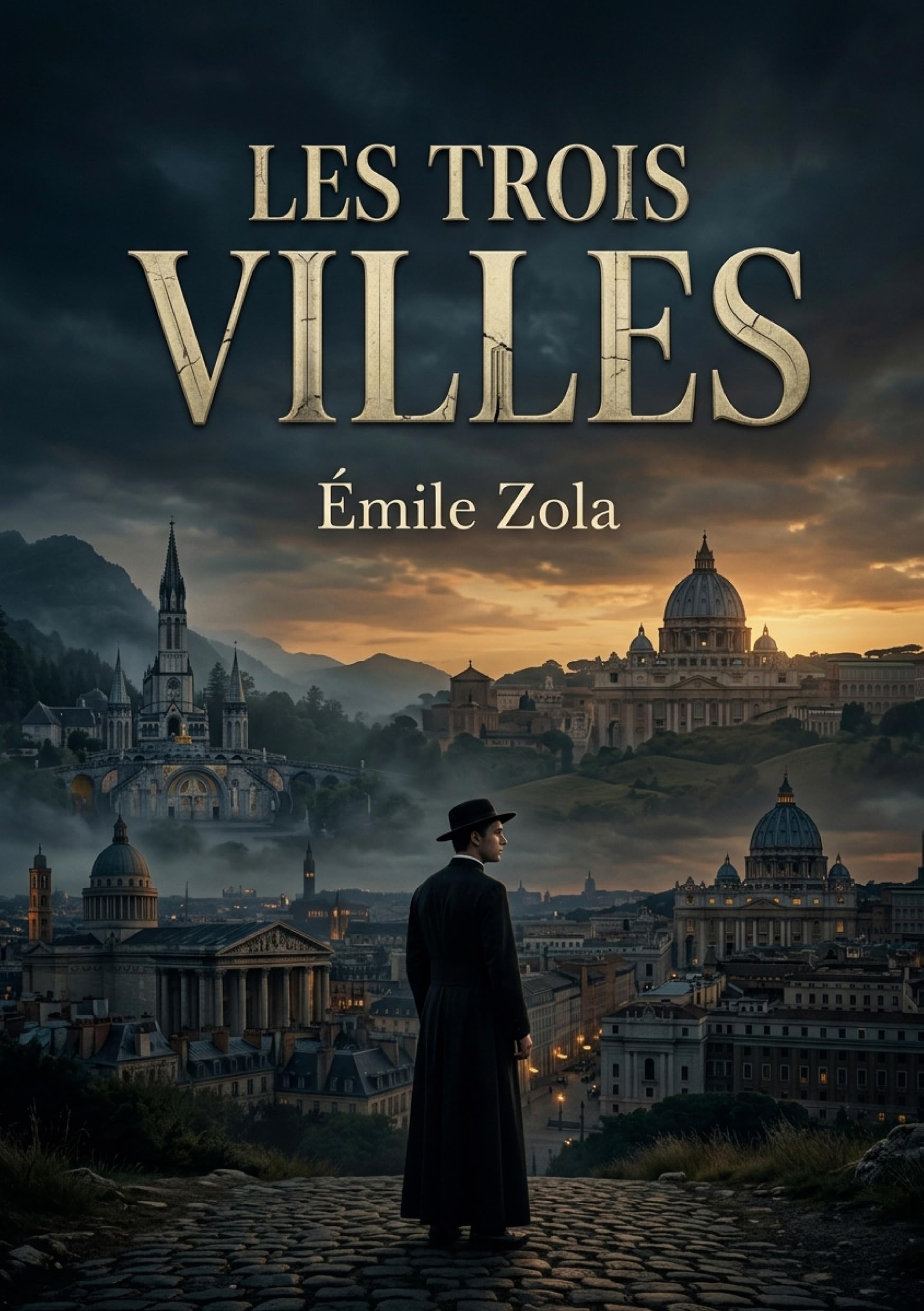 Les Trois Villes: Un cycle romanesque d'Émile Zola qui explore les thèmes de la foi, de la science et de la société à travers les villes de Lourdes, Rome et Paris.