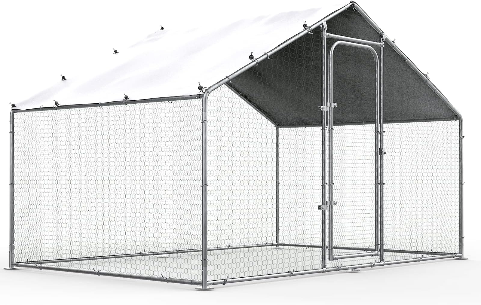 Large Metal Chicken Coop Walkin Poultry Cage Chicken Run Duck House Chicken Pen