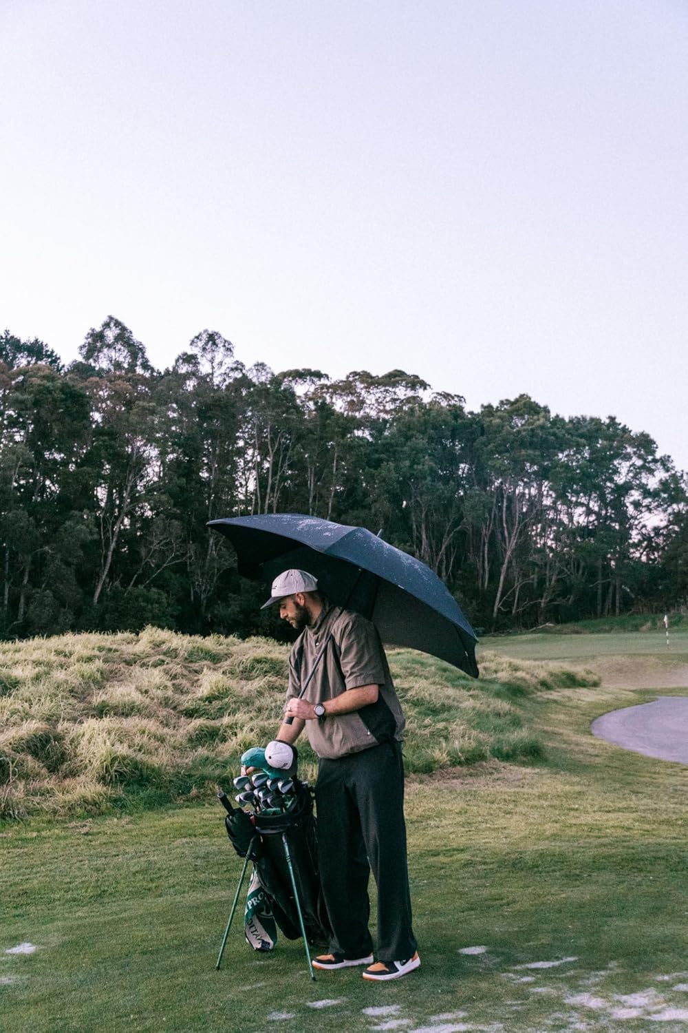 BLUNT Sport Windproof Golf Umbrella – 58" Large Sports Umbrella for Wind and Rain, Durable Design for Sporting Events, Heavy Duty, UV Protection - Midnight Navy