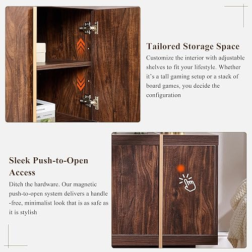 Miniatura 5 de OKD Moderno soporte de TV de 70 pulgadas, centro de entretenimiento para televisores de hasta 80 pulgadas, consola de TV con almacenamiento, zócalo