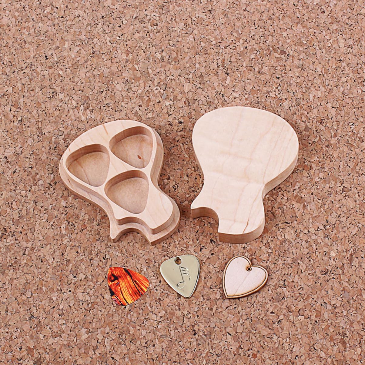 Toyvian 3sätze Plectrum Box Mit Gitarren-Picks Aufbewahrungslösung Für Musiker Gitarristen Und Musikliebhaber Hergestellt Einzigartigem Ahornholz Für Gitarrenarten