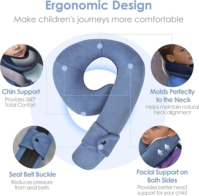 Almohada de Viaje Infantil con Soporte para Cuello y Cabeza miniatura 5
