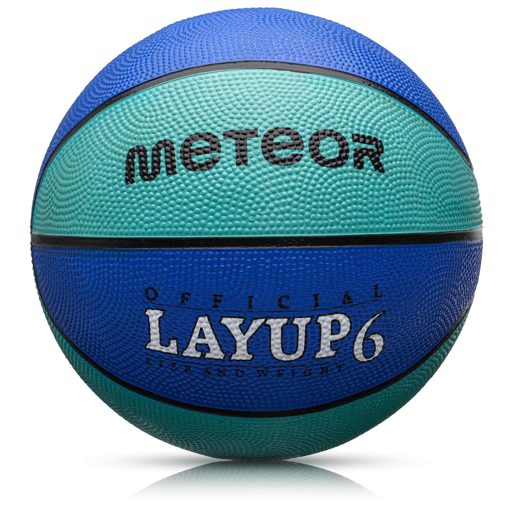 meteor - Basketball for Children, Women & Men – Soft Non-Slip Rubber, Durable Ball for Indoor Training & Matches - Abrasion Resistant, Non-slip Surface - Size 6 (Women) - Colour: Blue — image 1