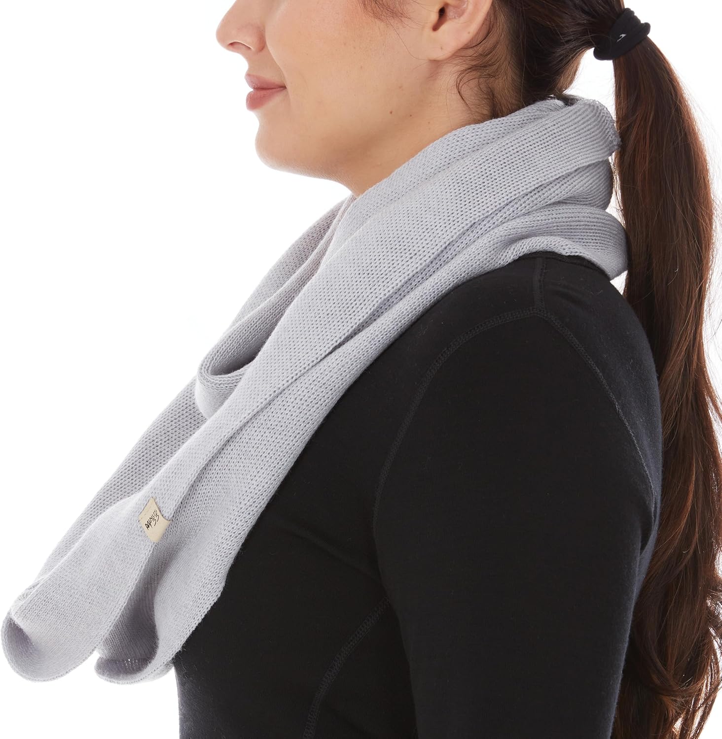 100% Merino Wool Everyday Knit Infinity Scarf - Winter Loop Scarf - Midweight Scarves for Women and Men - Image 3
