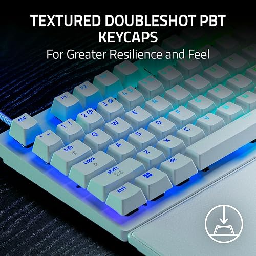 Razer Huntsman V3 Pro TKL 8KHz Esports Gaming Keyboard: Gen 2-8000Hz Analog Optical Switches Polling Snap Tap - Quick Trigger - Adjustable Startup - Multimedia Control - 9