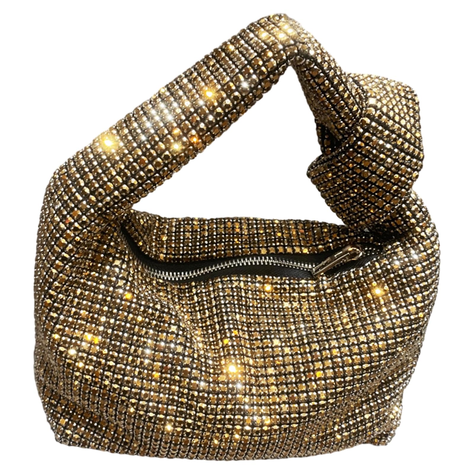 NIHENHAO Women Evening Bag Fashionable Purse Handbag Rhinestones Bag Wedding Party Purse Underarm Bag for Banquets