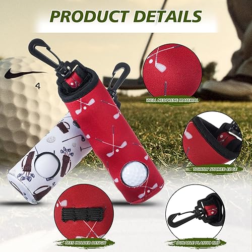 Miniatura 9 de 4 piezas de soporte para camiseta de golf, bolsa de transporte para pelotas de golf, soporte para pelotas de golf, llavero, clip para cinturón,