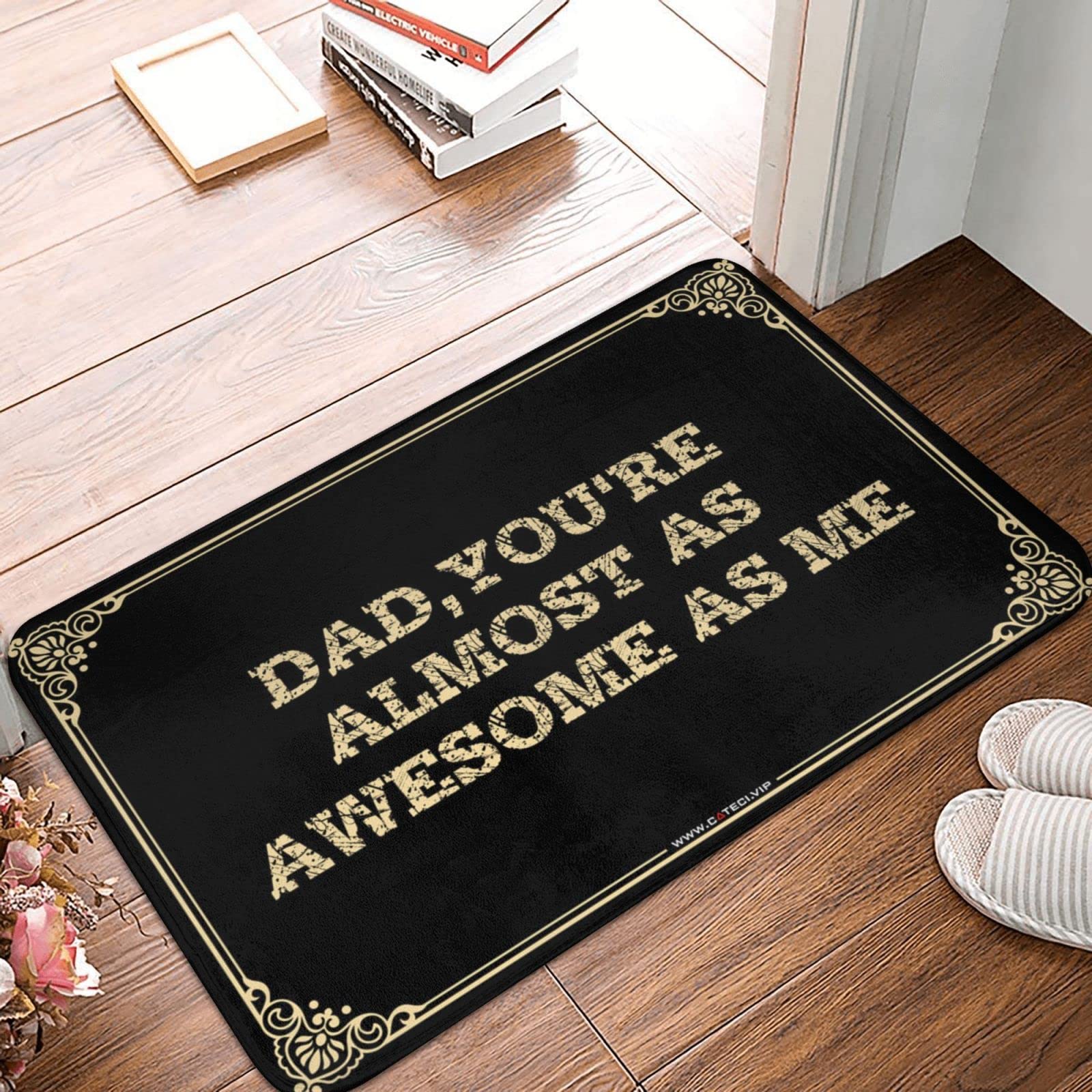 Paillasson papa humour 65x90 cm, une idée cadeau de jardin originale pour la fête des pères