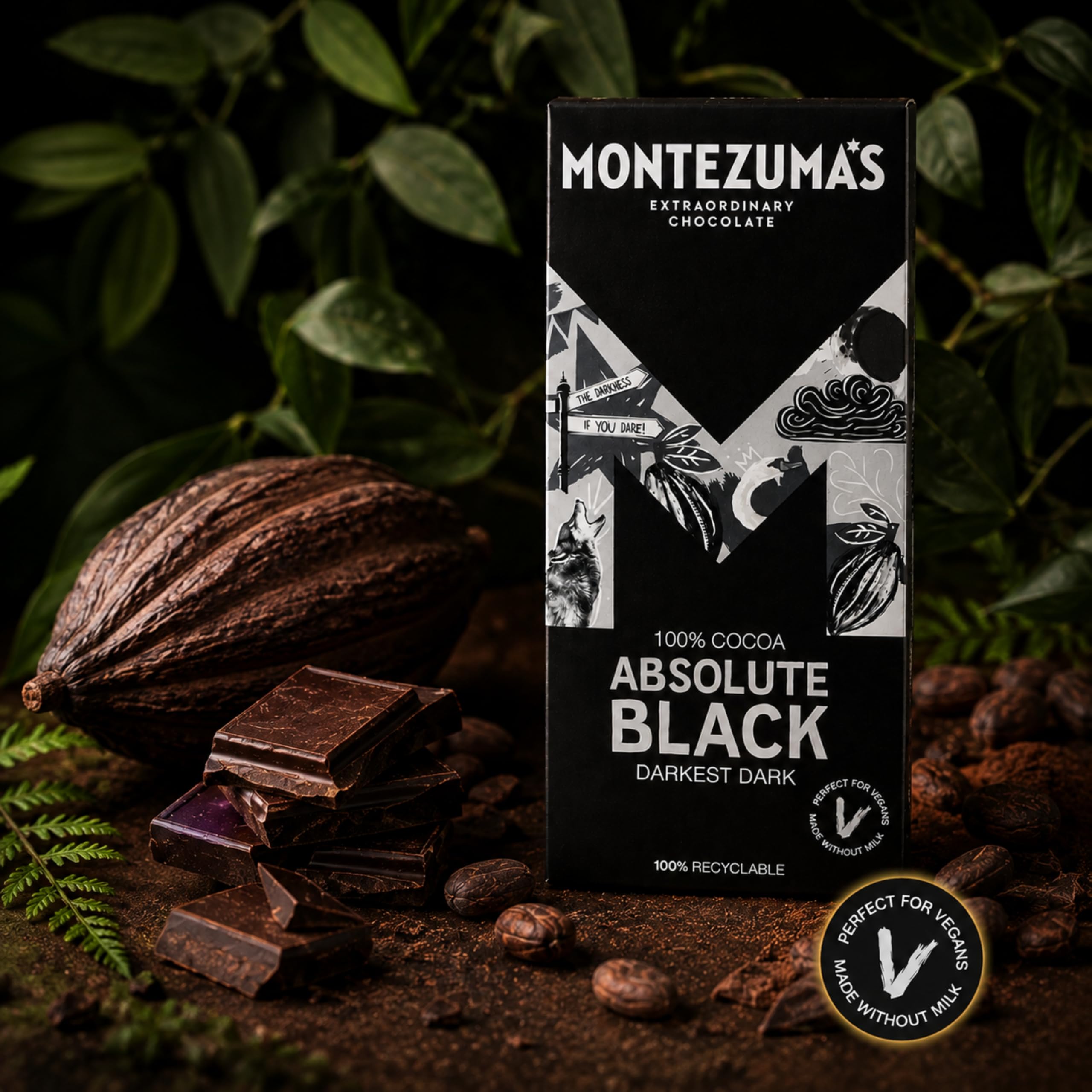 Amazon.com : Montezuma Dark Chocolate Absolute Black 100% Cocoa
