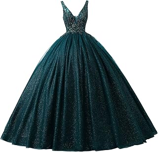 Women's Beading Sweetheart Ball Gown Tulle Layed Long Quinceanera Dress - Buy now