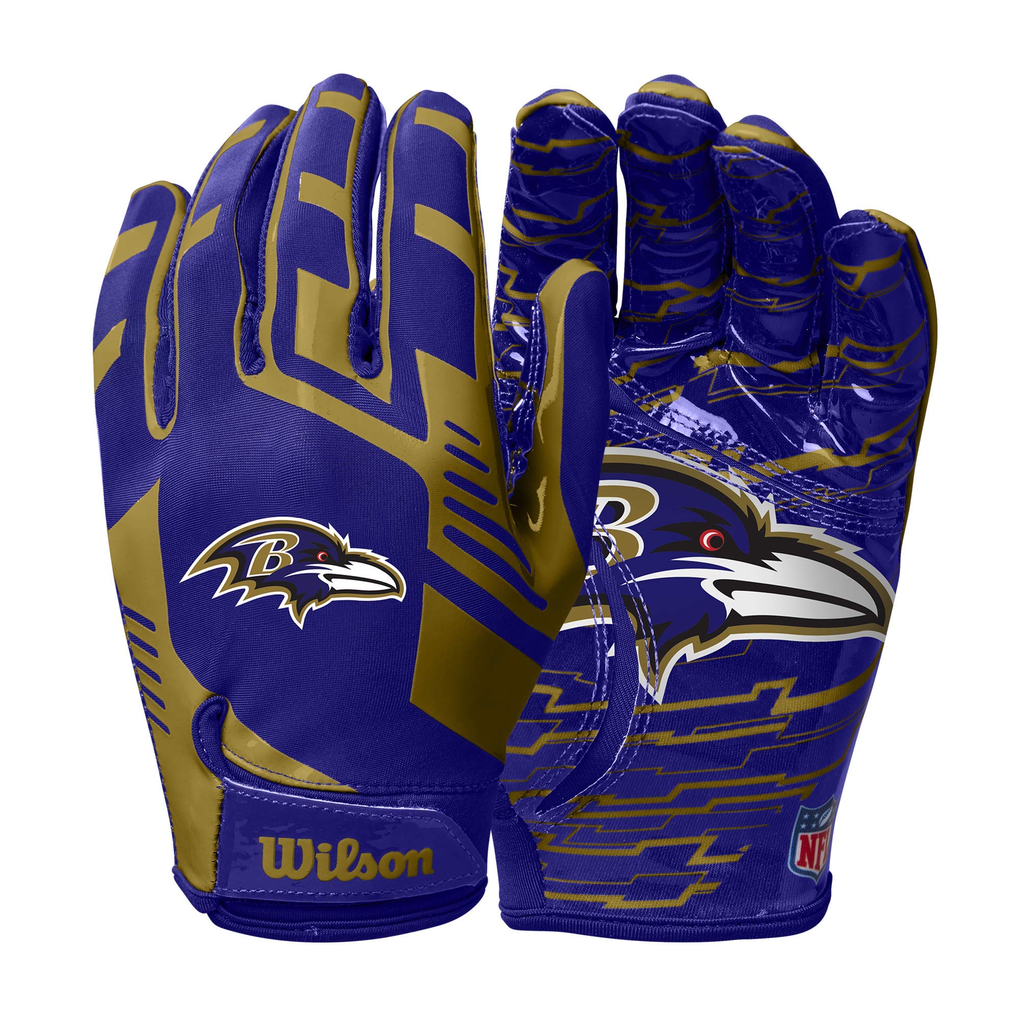 Wilson NFL Stretch Fit Football Gloves – Youth and Adult Sizes