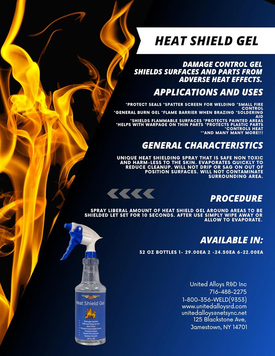 Heat Sheild Gel | Spatter Screen for Welding | Flame Barrier When Brazing or Soldering | Protects Painted Areas | Protects Plastic Parts