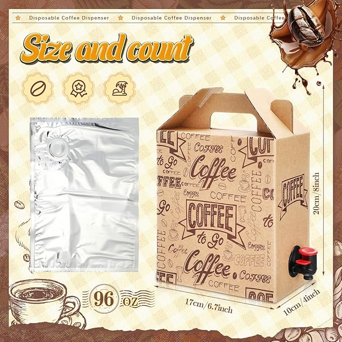 Pack de 10 Cajas de Café Desechables Resholder 96 oz miniatura 2