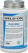 WELD-ON 87685 Blue Seal Industrial Grade Pipe Thread Sealant - Zero VOC, 1/2 Pint (8 fl oz)