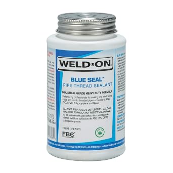 Weld-On 87685 Blue Seal Industrial Grade Pipe Thread Sealant - Zero VOC, 1/2 Pint 8 fl oz