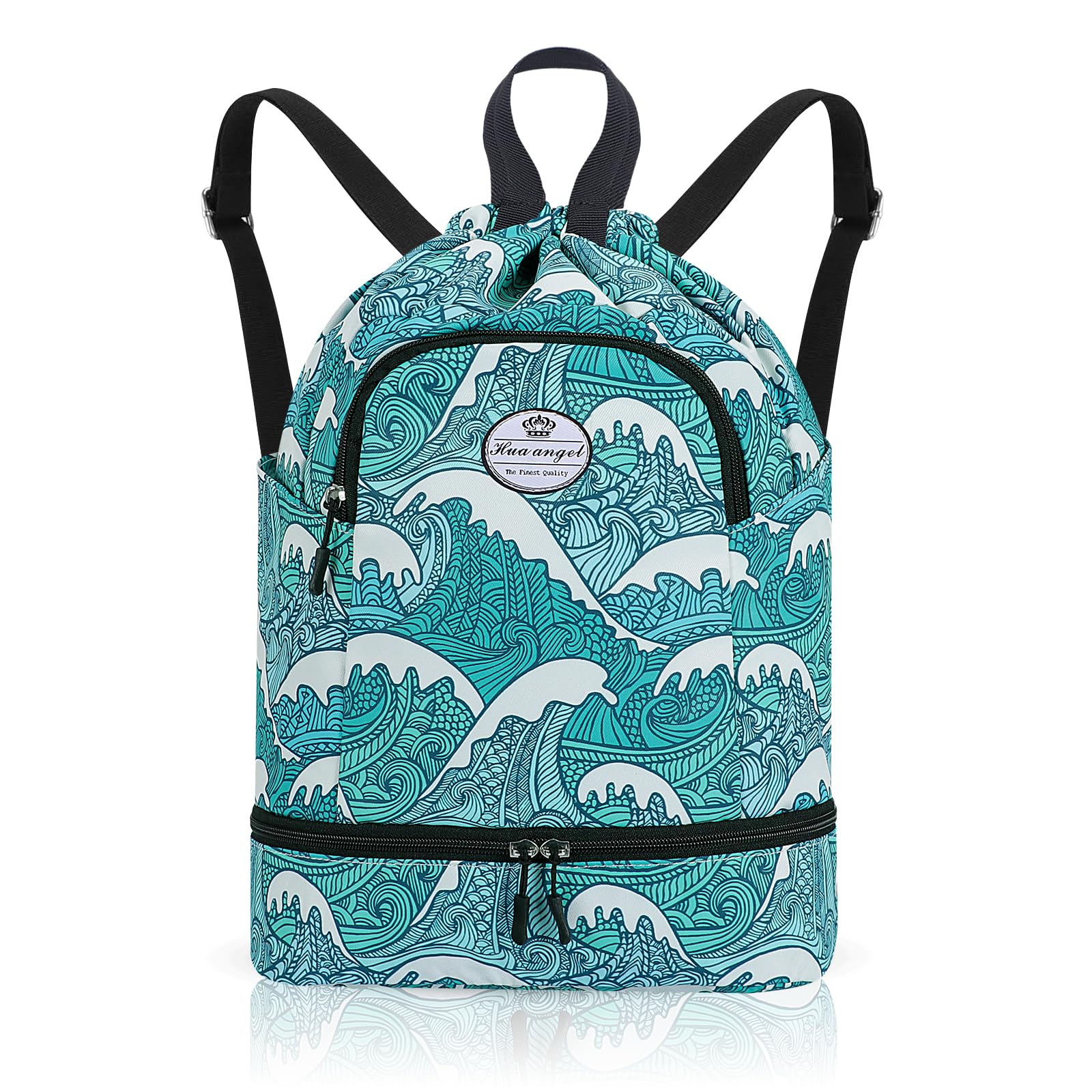 HUA ANGEL Mochila De Deportiva Con CordóN Ligera Gymsack Bolso De Cuerdas Con Muchos Bolsillos Mochila Mujer Hombre De Viaje Para Playa Piscina Baloncesto Futbol Balonmano — view 20